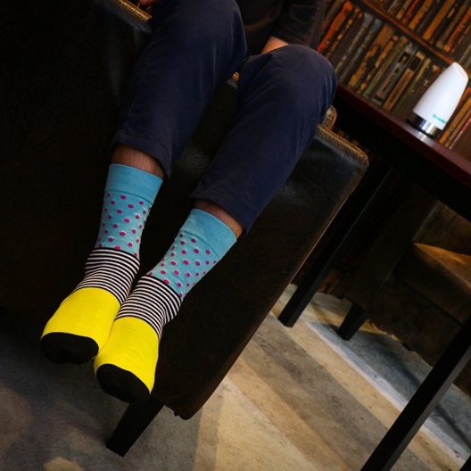 Tất Cao Cổ Công Sở Happy Socks - Vớ HappySocks Cao Cổ Chấm Bi Công Sở