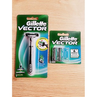 COMBO BÀN CẠO VÀ LƯỠI DAO GILLETTE VECTOR HÀNG CHÍNH HÃNG