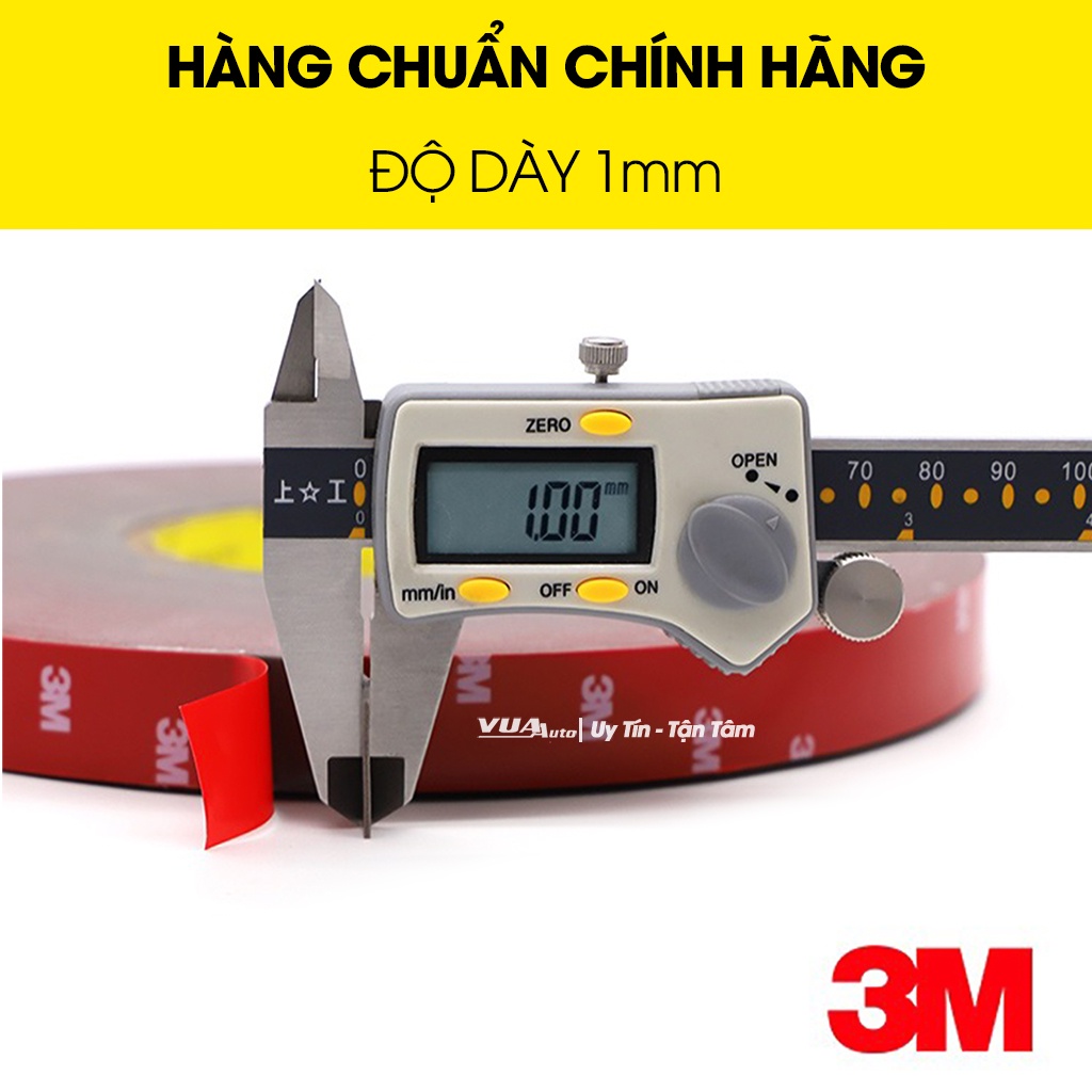 Băng dính 2 mặt 3M băng keo siêu dính VuaAuto dán bóc ra không để lại vết tiện lợi dán tường vật dụng xe ô tô nhà cửa