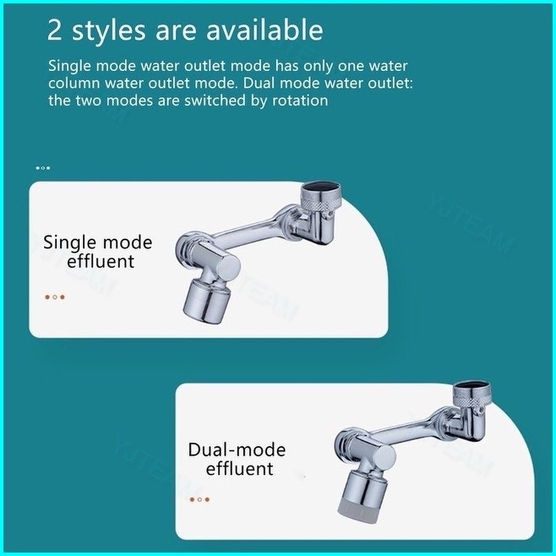 Đầu nối vòi nước thông minh xoay 1080 độ - Vòi nước lắp chậu rửa bát chén lavabo với 2 chế độ nước chảy chống ăn mòn han gỉ có lưới lọc cặn bẩn 1080 Sáng Tạo° Đầu Nối Dài Vòi Nước Bồn Rửa Chén