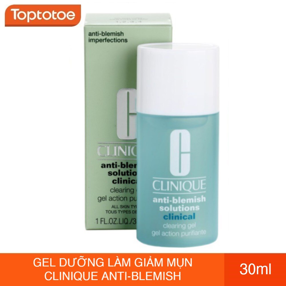 [Mã 33FMCGSALE giảm 8% đơn 500K] Gel Dưỡng Làm Giảm Mụn Clinique Anti Blemish Solutions Clinical Clearing Gel