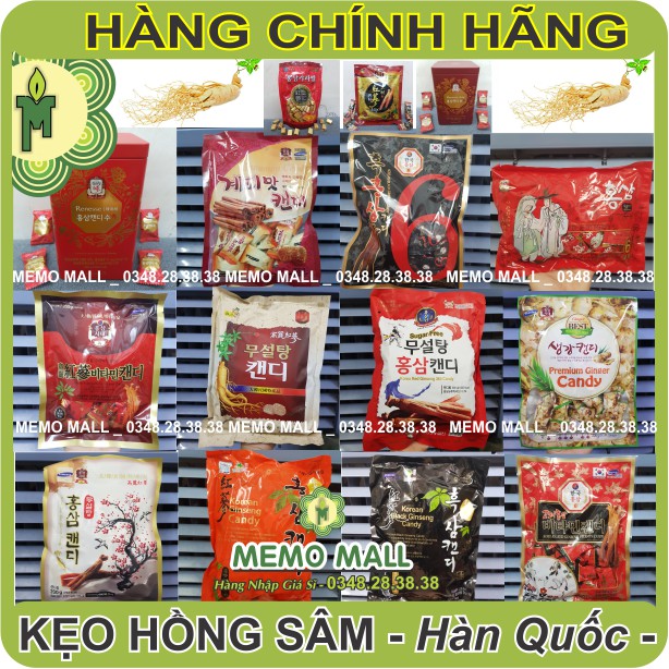 (DATE MỚI_TRÊN 10 LOẠI) KẸO SÂM HÀN QUỐC thơm ngon - bổ