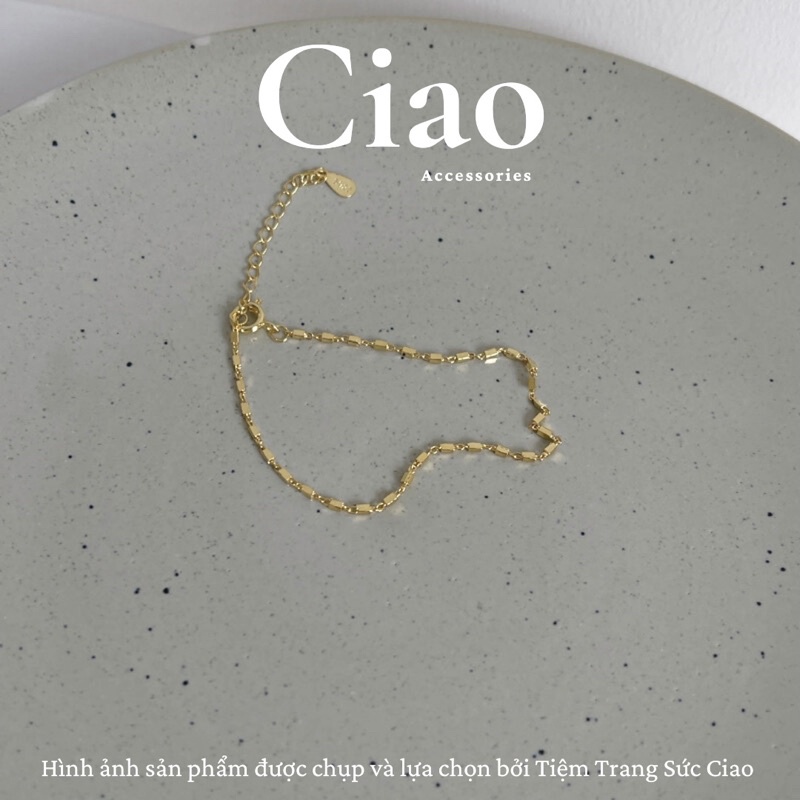 [HOẢ TỐC 1H] Vòng tay/ Lắc tay titan không gỉ thiết kế dạng chuỗi đơn giản Latifah Ciao