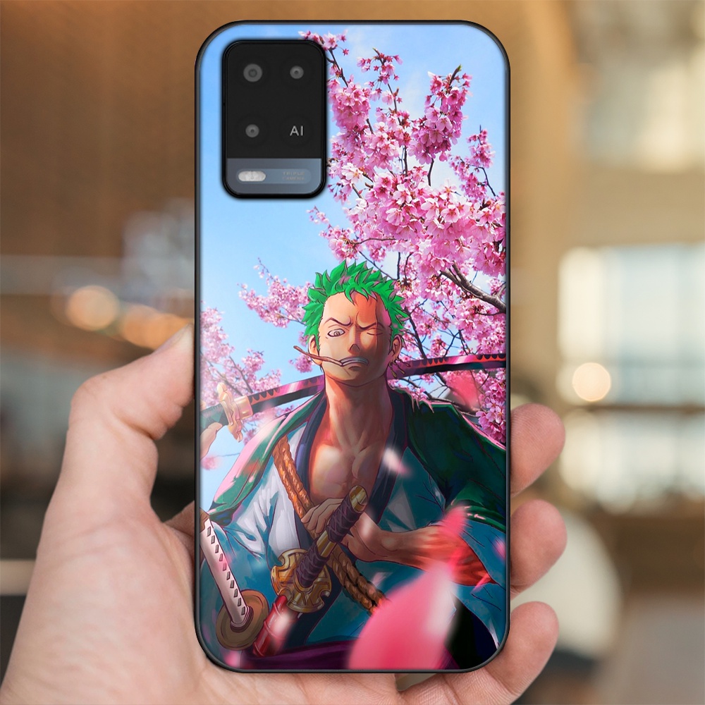 Ốp lưng Oppo A54 4G, A54 5G viền đen in hình Zoro One Piece