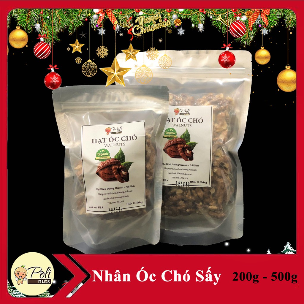 Nhân Hạt Óc Chó Organic Nhập Khẩu Mỹ Loại Vàng Sấy Vỡ Vụn Giá Tốt 200g - 500g