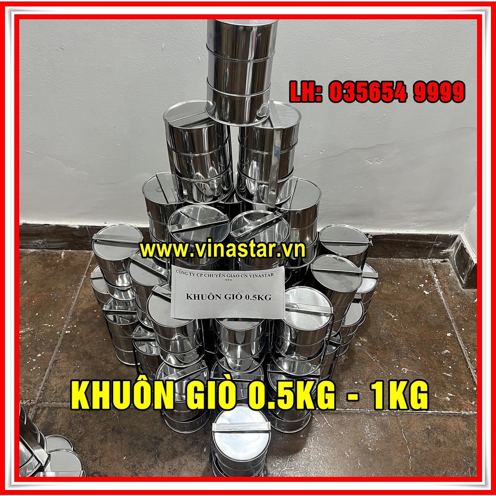 Khuôn làm giò chả lụa 1kg chất liệu INOX đảm bảo an toàn vệ sinh thực phẩm