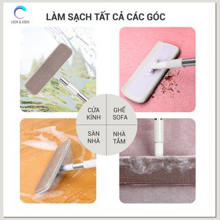 [Rẻ Vô Địch] Cây lau kính cán dài - lau kính thông minh không để lại bụi bẩn - 2 đầu tiện lợi dễ sử dụng