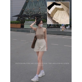 Quần short thô ống rộng cạp chun tag 919 the.sweaterweather TSW