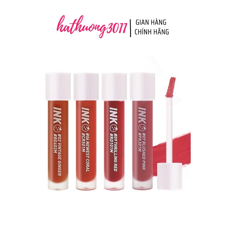 [SẴN + BILL] Son Kem Lì Mềm Mịn Môi Peripera Ink Matte Blur Tint