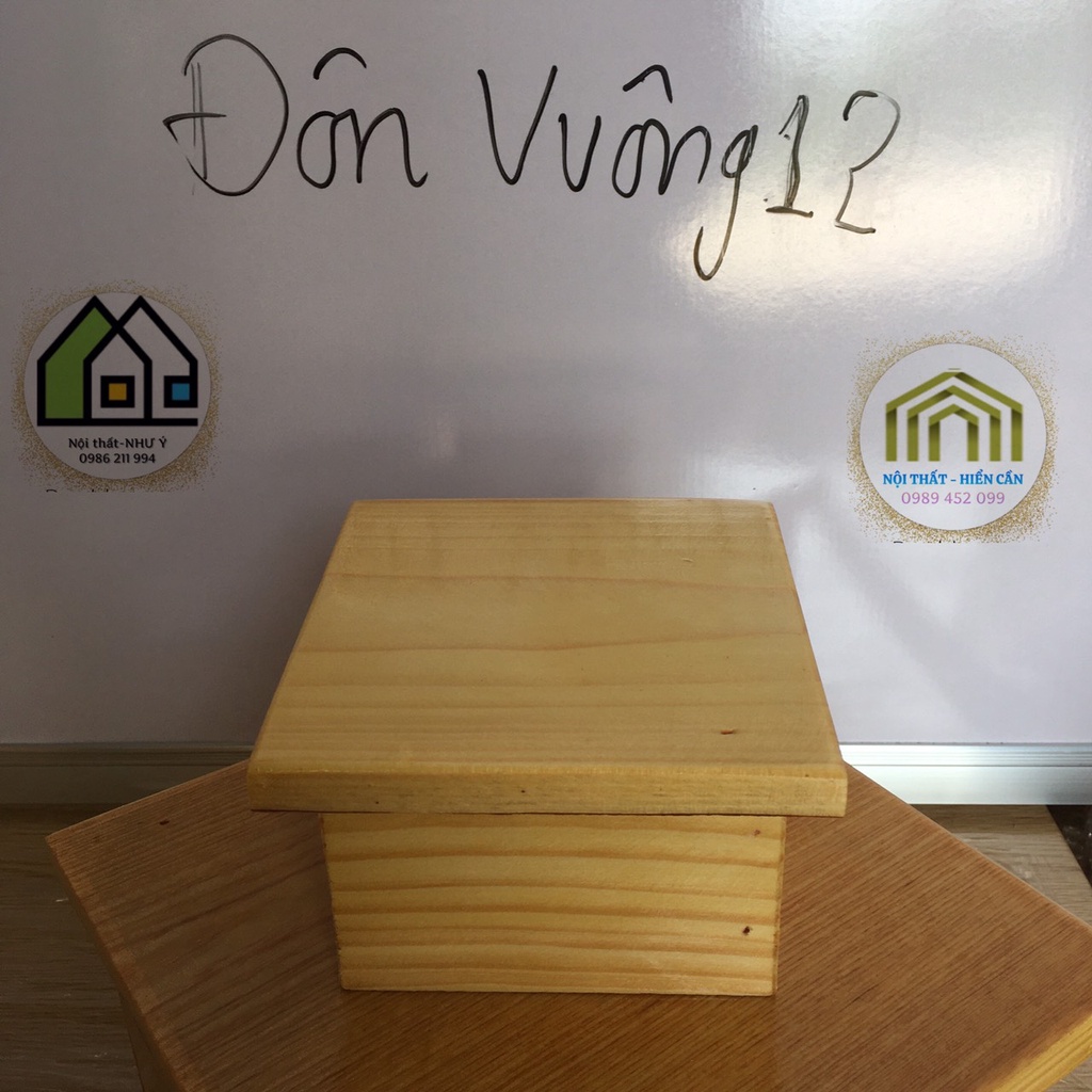Đôn vuông màu sáng gỗ tự nhiên giá rẻ