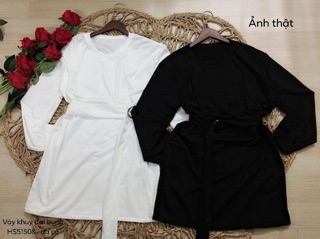 Váy khuy đai bụng -HS/C