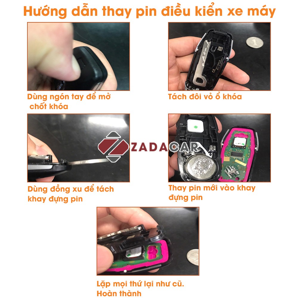 Pin chìa khóa xe máy Yamaha Nozza Grande sản xuất tại Indonesia 3V Panasonic