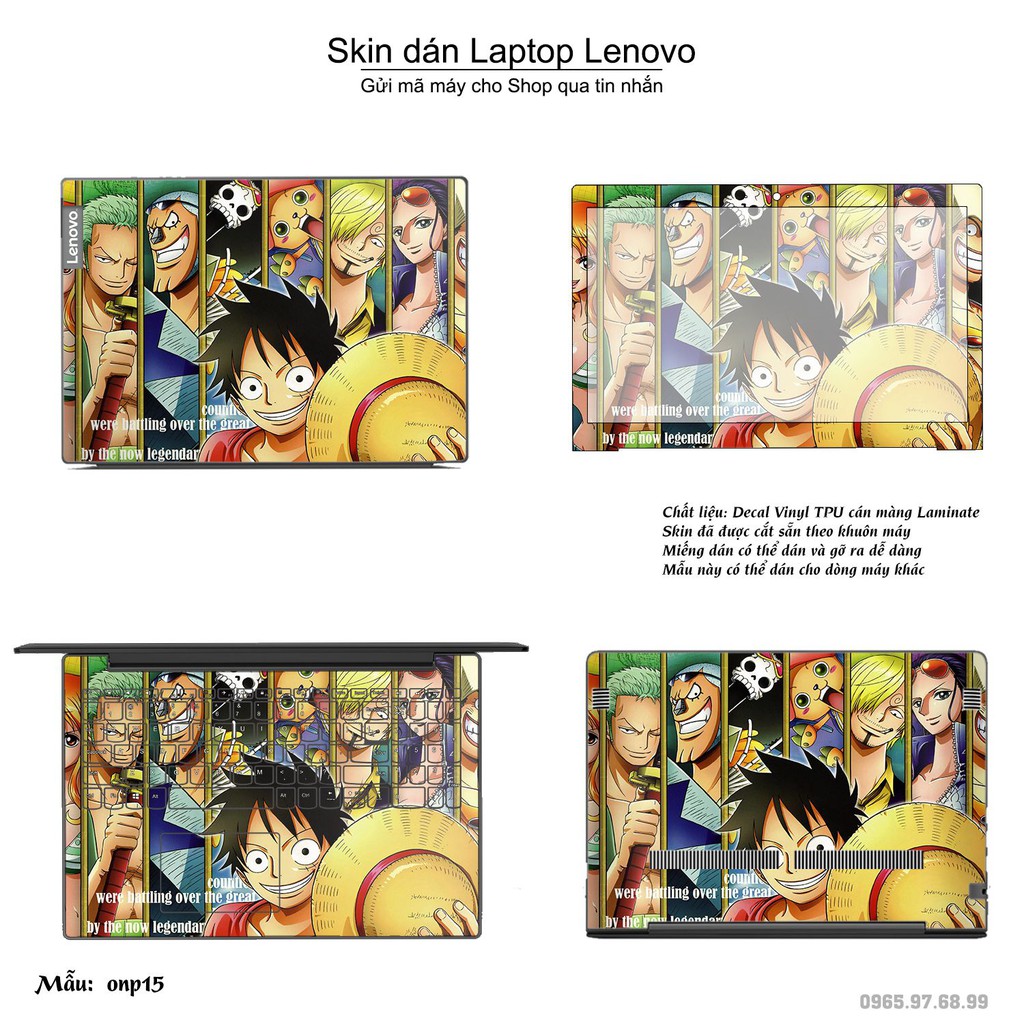 Skin dán Laptop Lenovo in hình One Piece _nhiều mẫu 18 (inbox mã máy cho Shop)