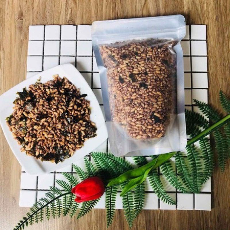 1kg gạo lứt sấy kèm rong biển đóng túi zip