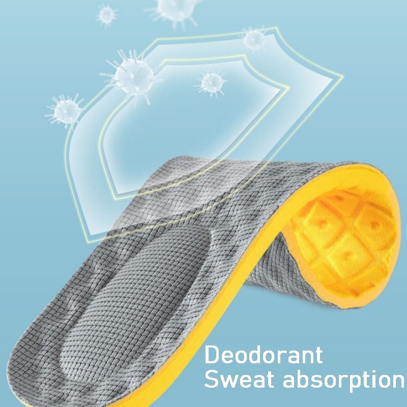 Miếng Lót Giày Thể Thao Bằng Cao Su Mềm Mại Thoáng Khí Khử Mùi Cho Nam Và Nữ