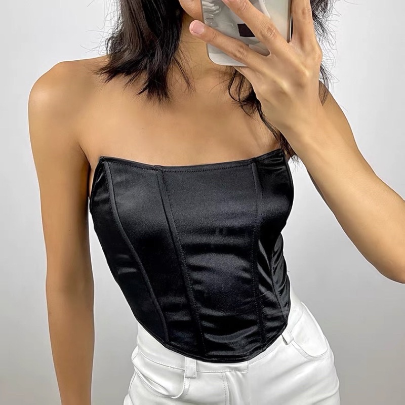 Áo quây cúp ngực form cứng phong cách âu mĩ sexy rất tây áo ống hở lưng tôn dáng hot trend, đi bar-quẩy