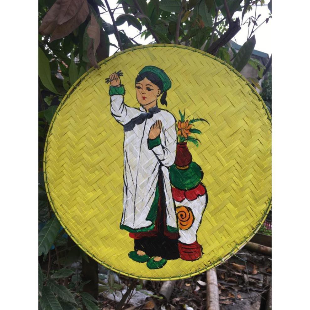 Xưởng SX- Tranh vẽ trên mẹt tre tranh giân dan tranh đông hồ -Tre Việt