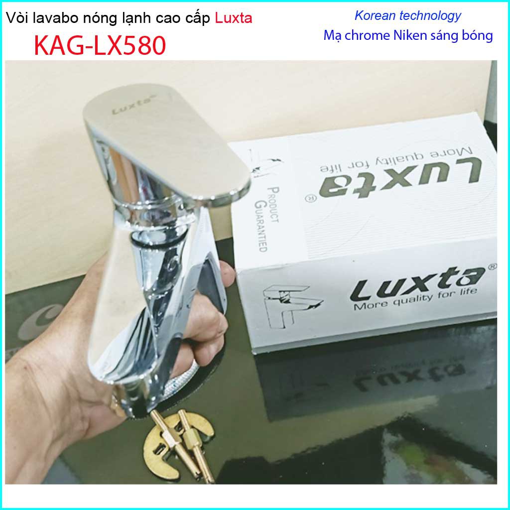 Vòi lavabo nóng lạnh Luxta KAG--LX580, Vòi chậu rửa gật gù cao cấp KAG-LX581