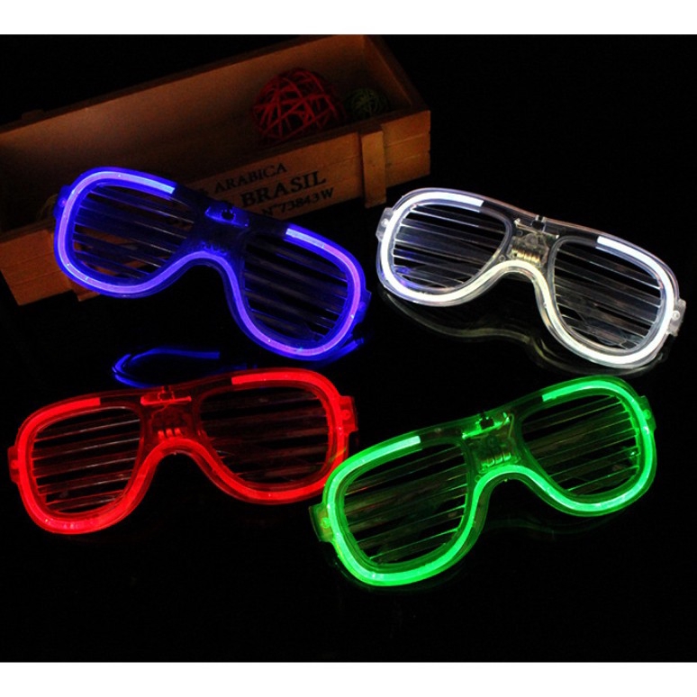 Mắt Kính Nhựa Sọc Ngang Phối Đèn Led Độc Đáo Cá Tính Cho Nam Và Nữ | BigBuy360 - bigbuy360.vn