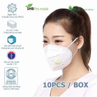 Khẩu trang SHB Pro mask 3D N95 Lọc Bụi Siêu Mịn, Có Van Thở, hàng Việt Nam xuất khẩu ( 1 cái )