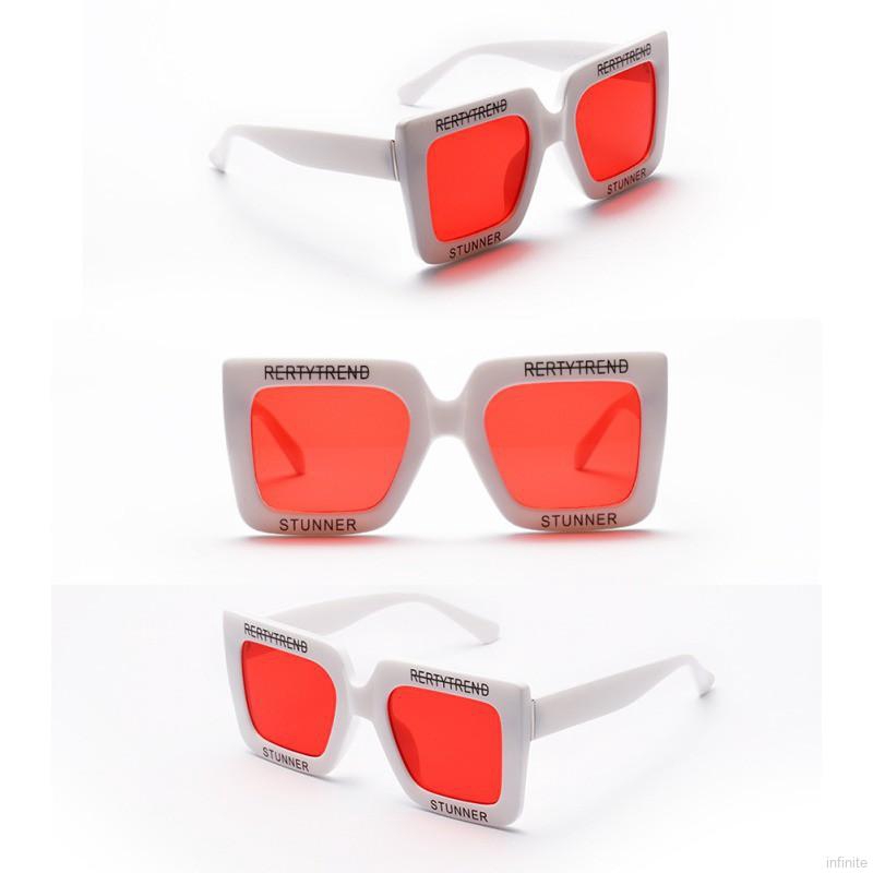 Kính mát gọng vuông in chữ thời trang | BigBuy360 - bigbuy360.vn