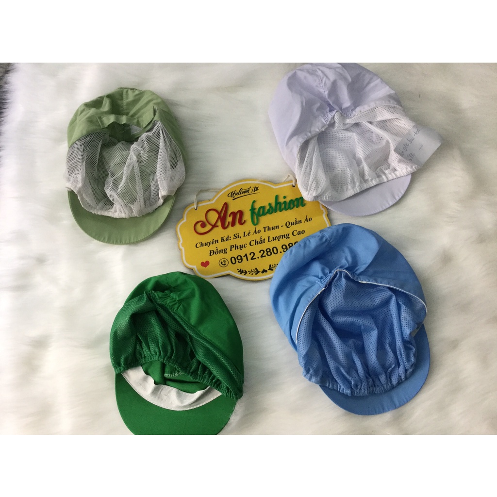 COMBO 10 NÓN KẾT XẾP LY CÓ BÚI TÓC VẢI SILK DÙNG TRONG THỰC PHẨM, THỦY SẢN_HÌNH CHỤP THẬT
