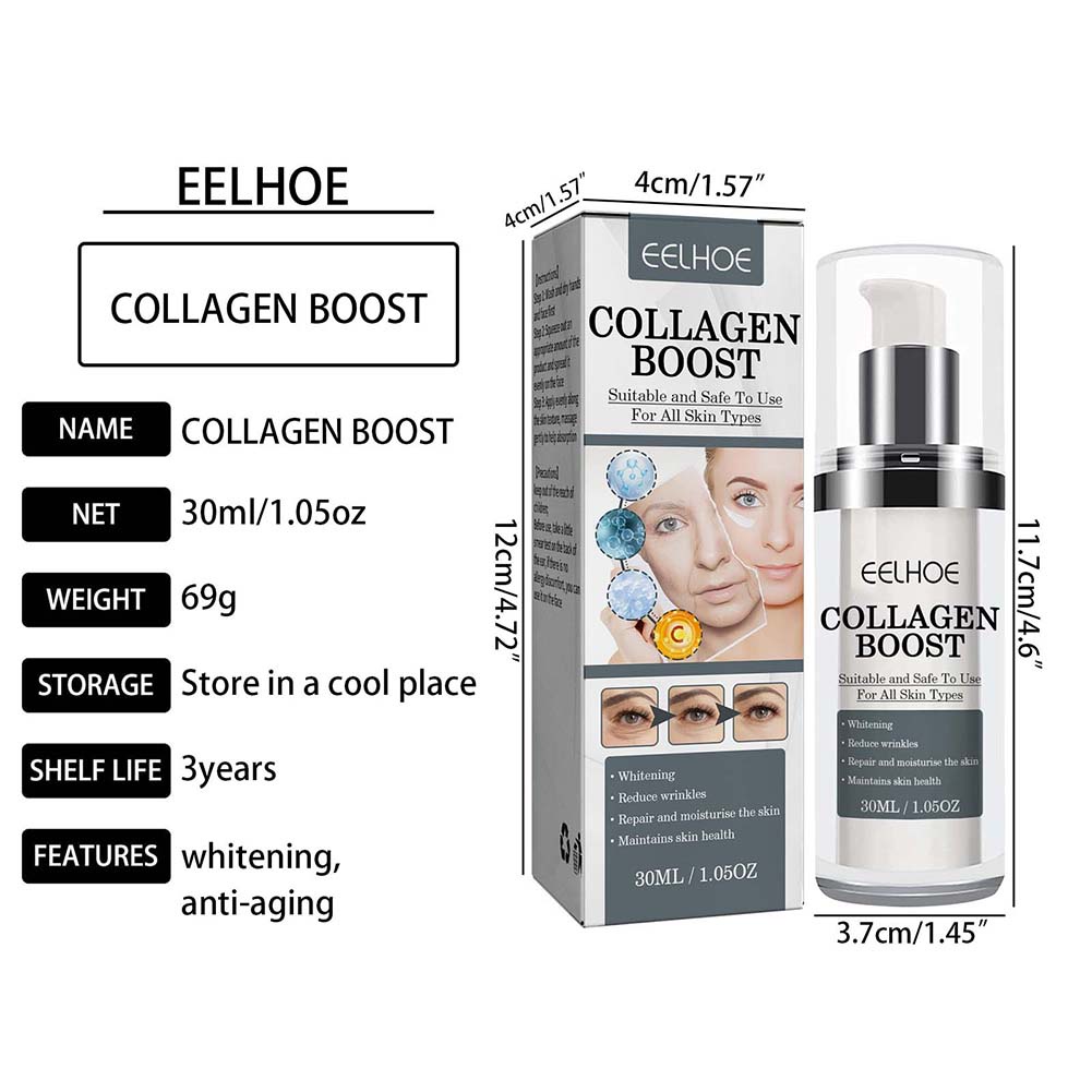 EELHOE Kem Chống Nhăn Collagen Chăm Sóc Làm Sáng Chống Lão Hóa Dưỡng Ẩm Chống Lão Hóa Tái Cấu Trúc Nếp Nhăn Mịn Dưỡng Ẩm Làm Săn Chắc Da-Ampere