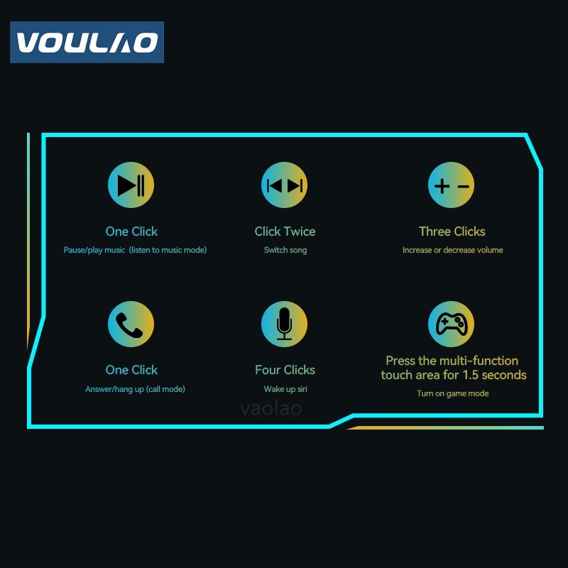 VAOLAO-GM1- Tai nghe chơi game không có độ trễ với micrô