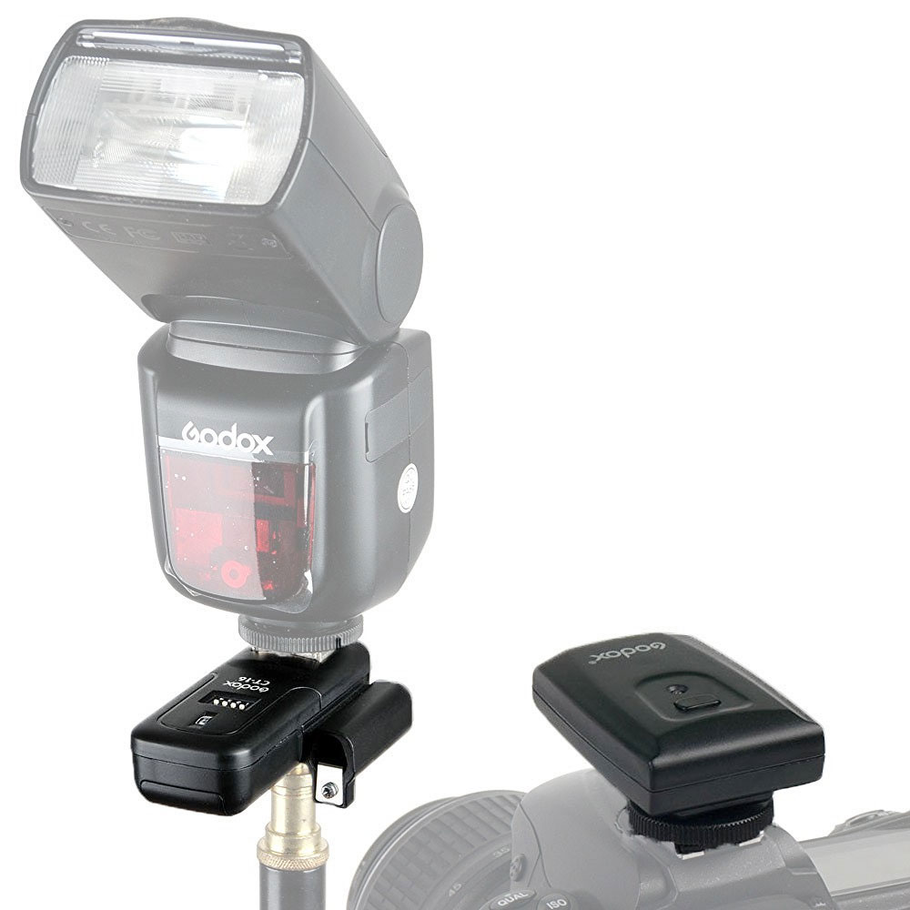 Bộ Kích Hoạt Đèn Flash Máy Phát Radio Godox CT-16 6 Kênh Và 2 Bộ Nhận Dành Cho Canon Nikon Pentax Studio Speedlite Flash