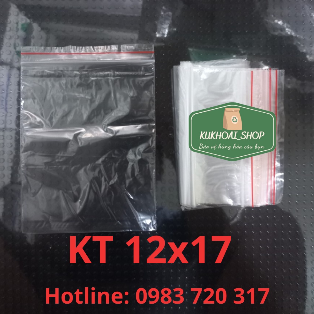 COMBO 100 Túi Zip Số 6 KT 12x17 cm Siêu Mỏng Và Dai Để Đóng Gói Hàng