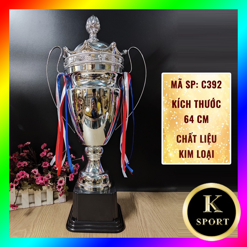 Cup Thể Thao Bóng Đá Cúp Lưu Niệm Kỷ Niệm Chương  Pha Lê Huy Chương Vàng Quà Tặng Giá Rẻ K-sport KL003 VÀNG