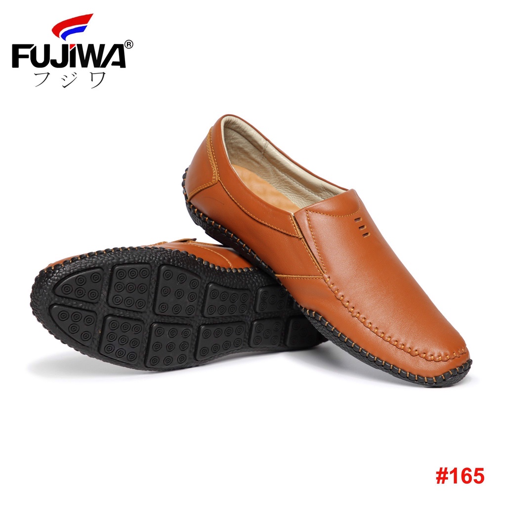 Giày Lười Da Nam Da Bò Fujiwa - HV165. Da Thật Cao Cấp. Giày được đóng thủ công (handmade). Có Màu Bò, Size 43