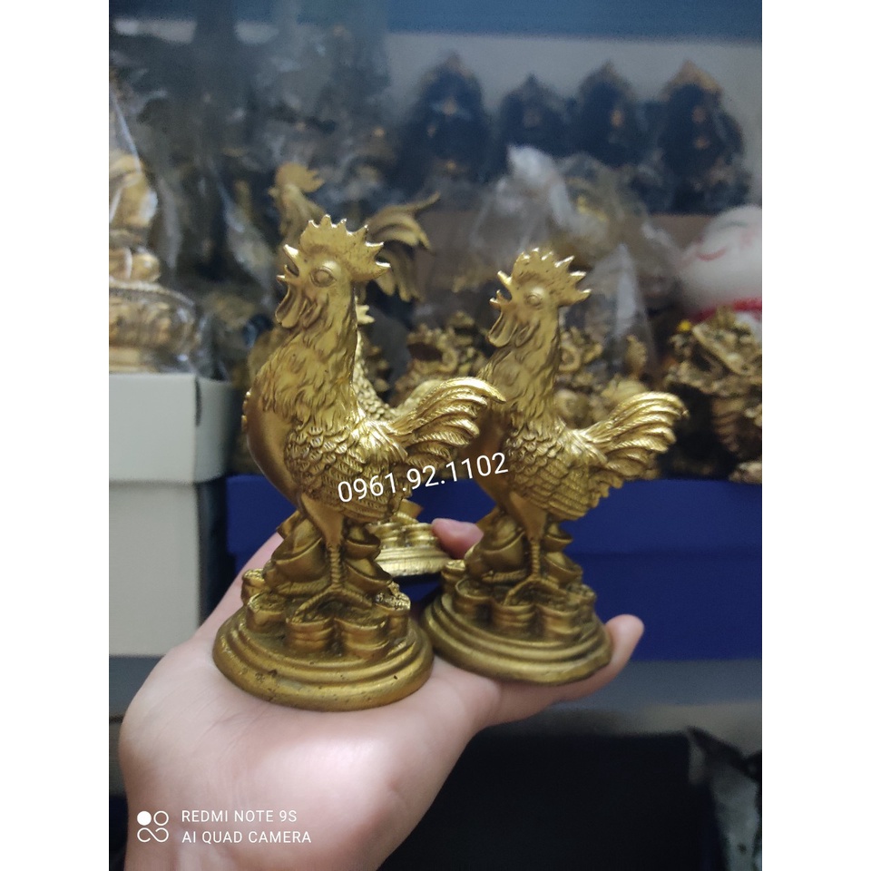 Gà trống bằng đồng 10cm nguyên chất