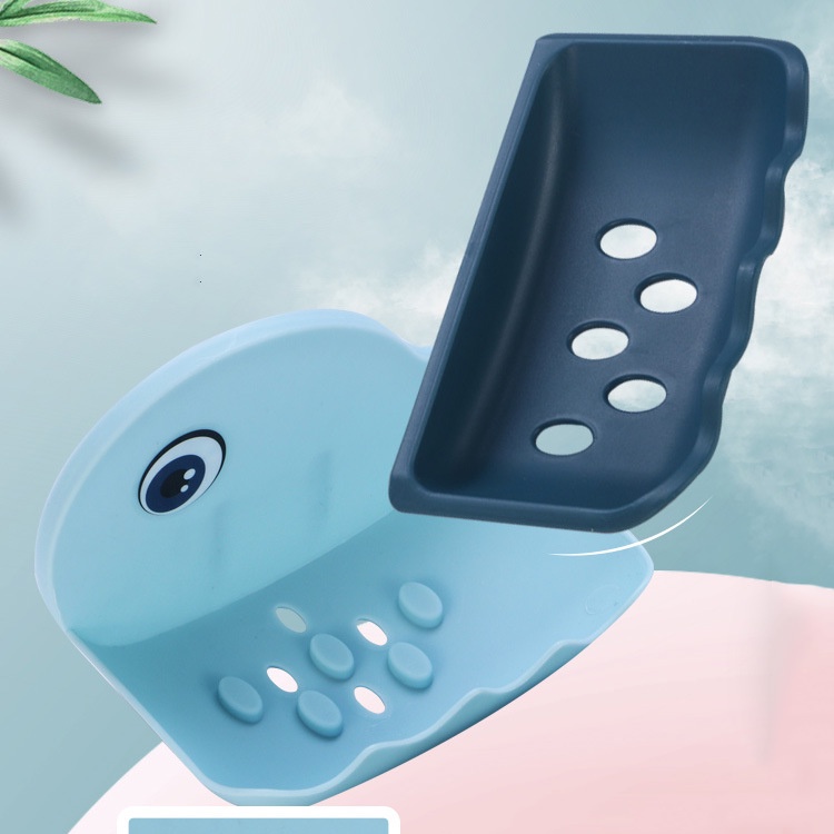 Khay Đựng Xà Phòng Dán Tường Hình Cá Voi Dễ Thương
