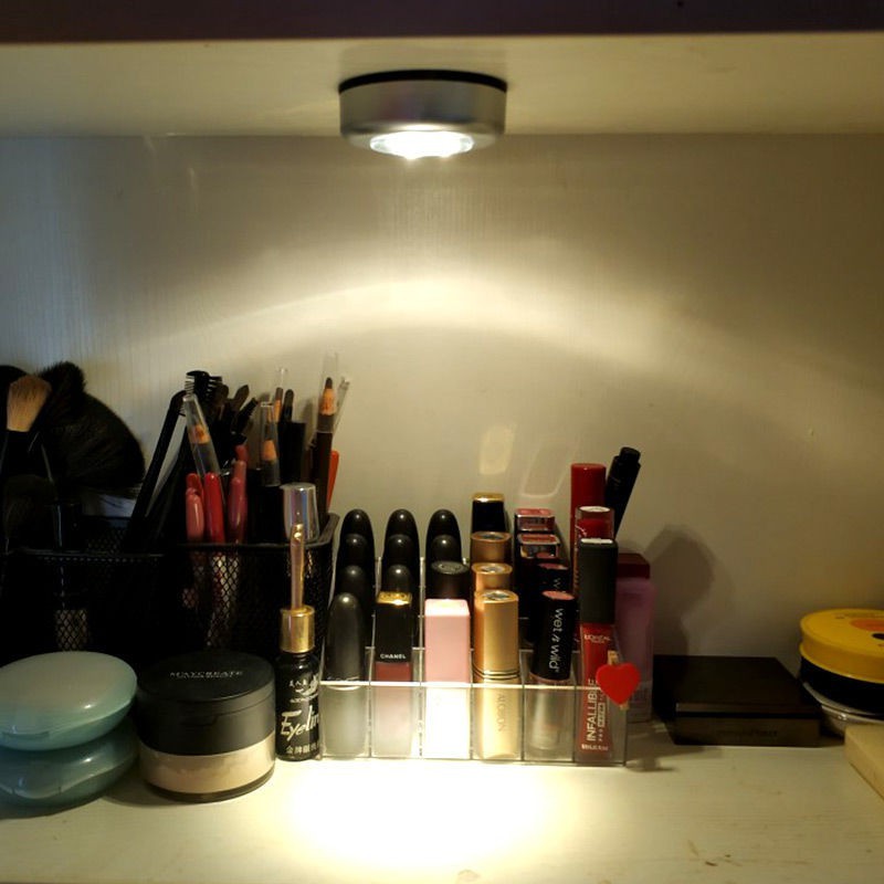 Đèn LED trong nhà chiếu sáng ban đêm cảm Đèn LED mini 3 bóng cảm ứng gắn tường/ tủ nội thất
