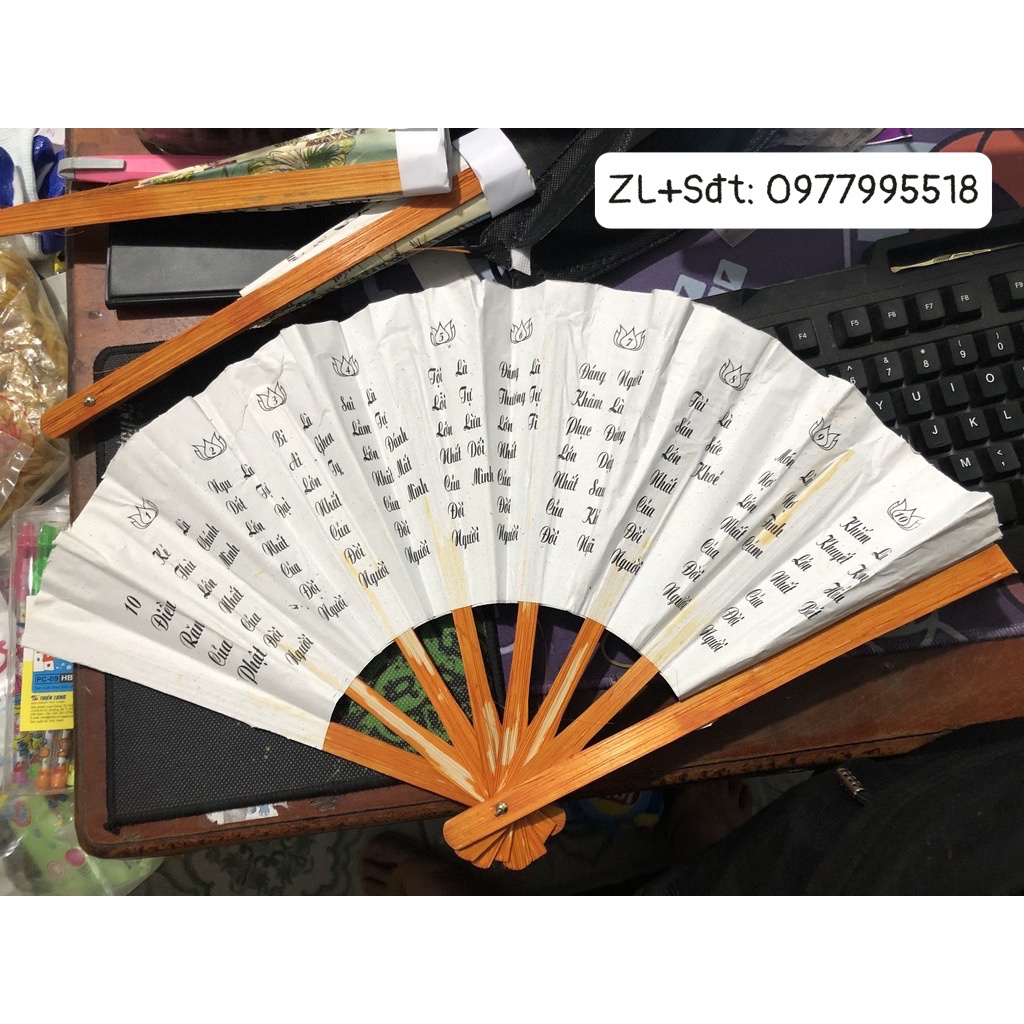 Quạt Tranh Giấy Hoạ Tiết Đẹp
