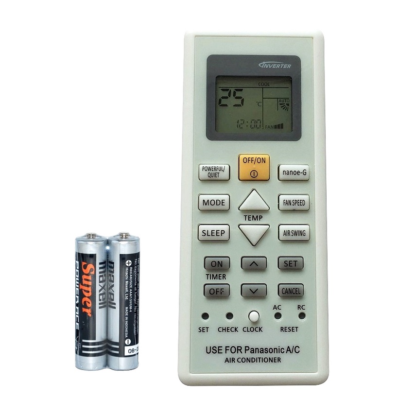 ĐIỀU KHIỂN MÁY LẠNH ĐIỀU HOÀ PANASONIC INVERTER - REMOTE MÁY LẠNH ĐIỀU HOÀ PANASONIC INVERTER
