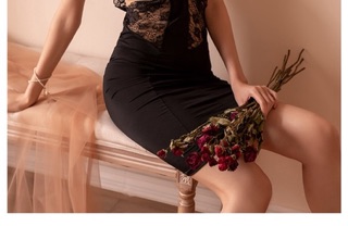 Váy ngủ sexy lụa phối ren QQ6773