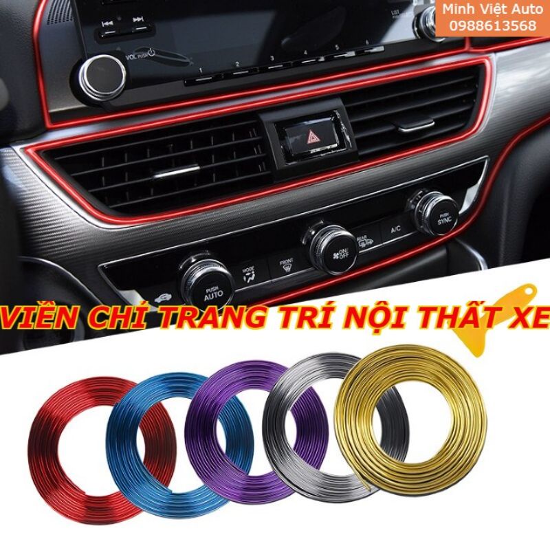 Cuộn Chỉ Nẹp Viền Trang Trí Nội Thất Xe Hơi