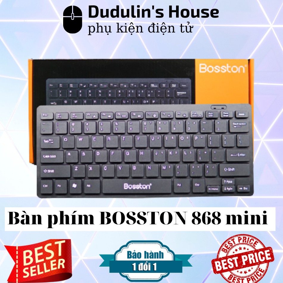 [GIẢM MẠNH] Bàn phím mini siêu mỏng, gọn, nhẹ K1000/Bosston 868 tiện lợi mang đi mọi nơi