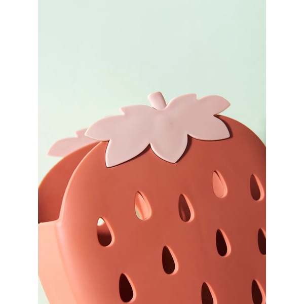 Ống Đũa Hình Dâu Tây, Ống Đựng Đũa Muỗng Dĩa Thìa Nhà Bếp Cam Homeware