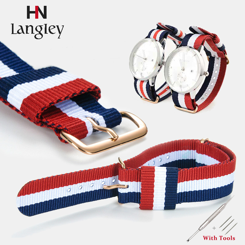 Dây Đeo Đồng Hồ Bằng Da nylon 18 20mm Cao Cấp Nhiều Màu Sắc Cho daniel wellington watch dw mujer