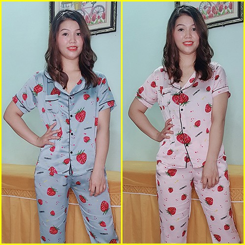 Đồ bộ pijama lụa satin cao cấp quần dài tay ngắn thay thế đồ bộ nữ mặc nhà rất thoải mái - Anquachi | BigBuy360 - bigbuy360.vn