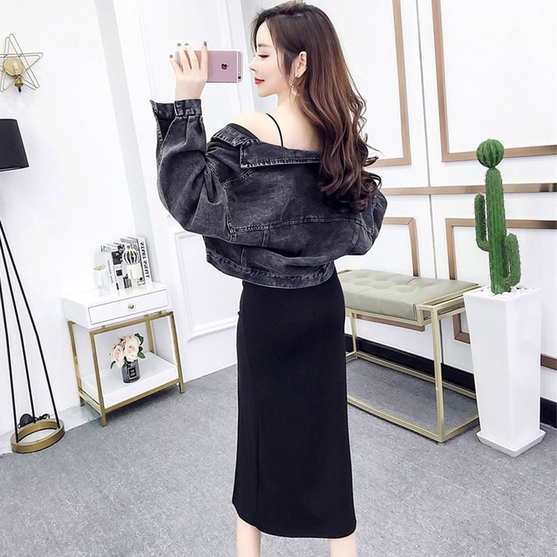 Áo KhoáC Denim NgắN Tay ThờI Trang 2022 MớI