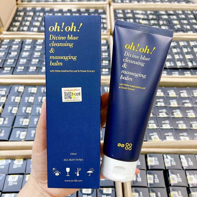 Sáp Tẩy Trang Làm Sạch Sâu, Trẻ Hóa Da oh!oh! Divine Blue Cleansing & Massaging Balm