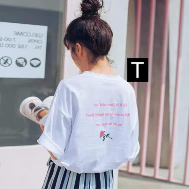 SỈ RẺ NHẤT Áo hoa hồng in lưng Tr&Đ MTK