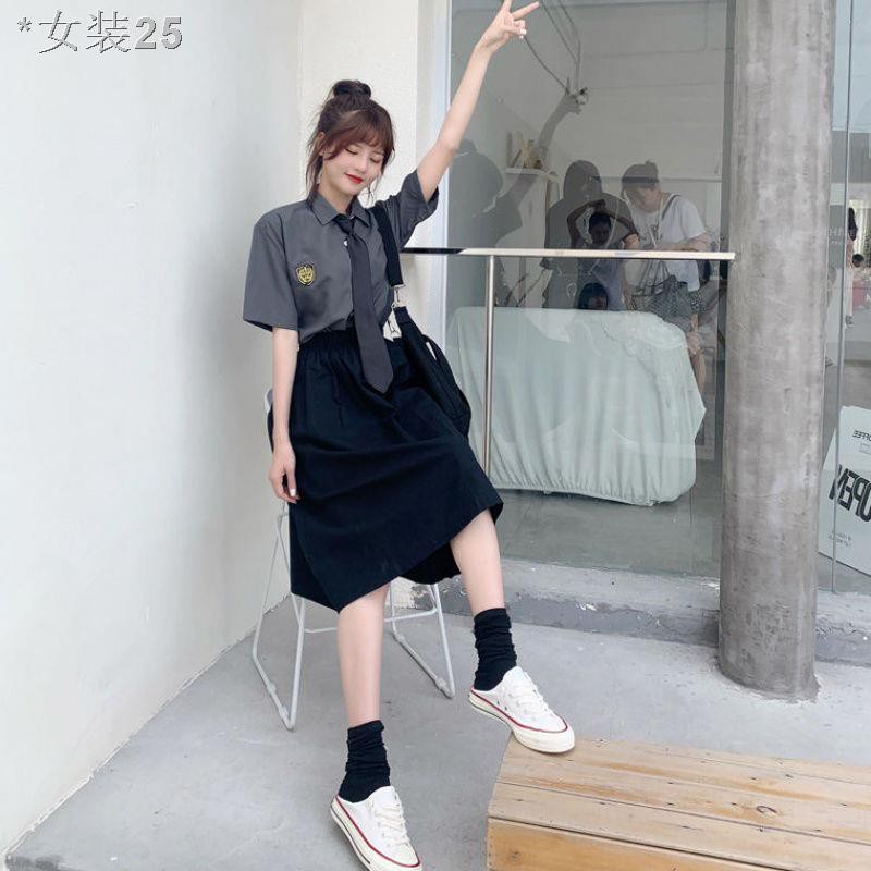 Đại học phong cách lớp quần áo sơ mi mùa hè phù hợp với váy jk đồng phục chính hãng dài rộng rãi ngắn tay nữ si | BigBuy360 - bigbuy360.vn