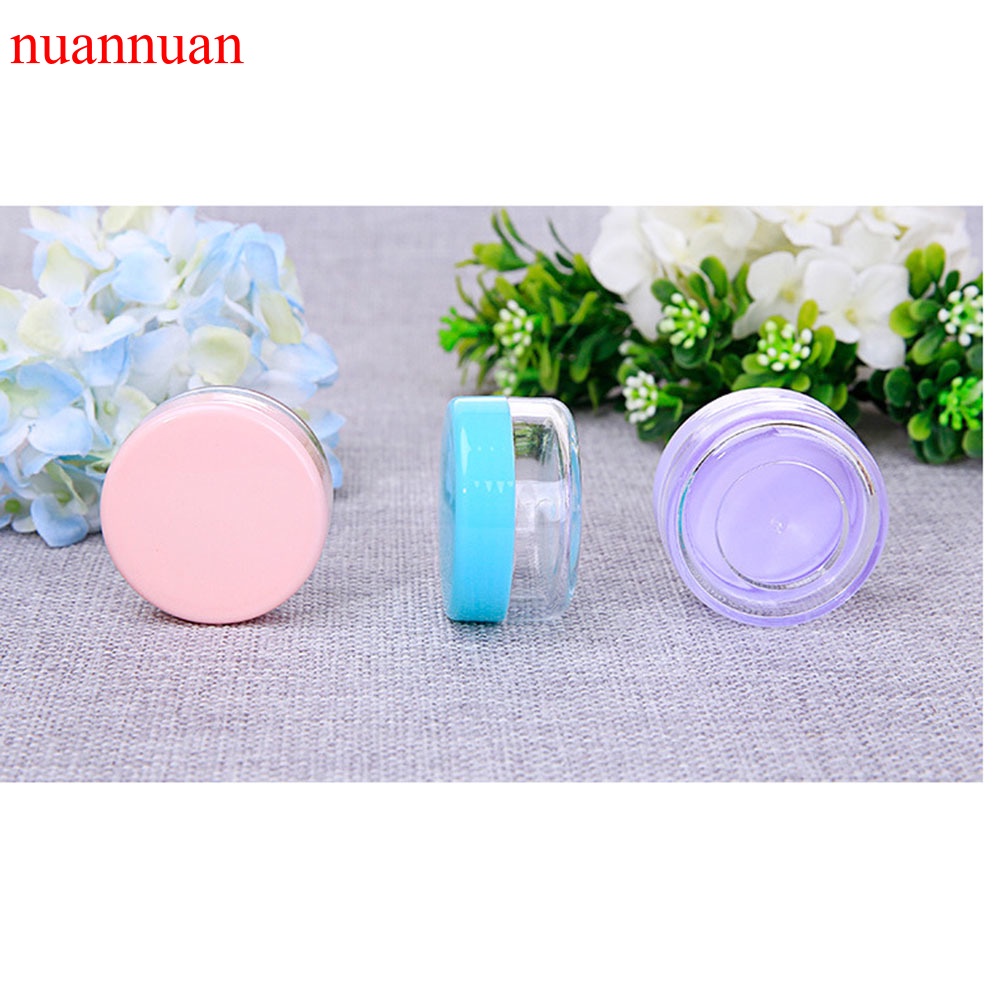 Hộp nhựa trong suốt đựng mỹ phẩm dạng tròn 10g 15g 20g tiện dụng