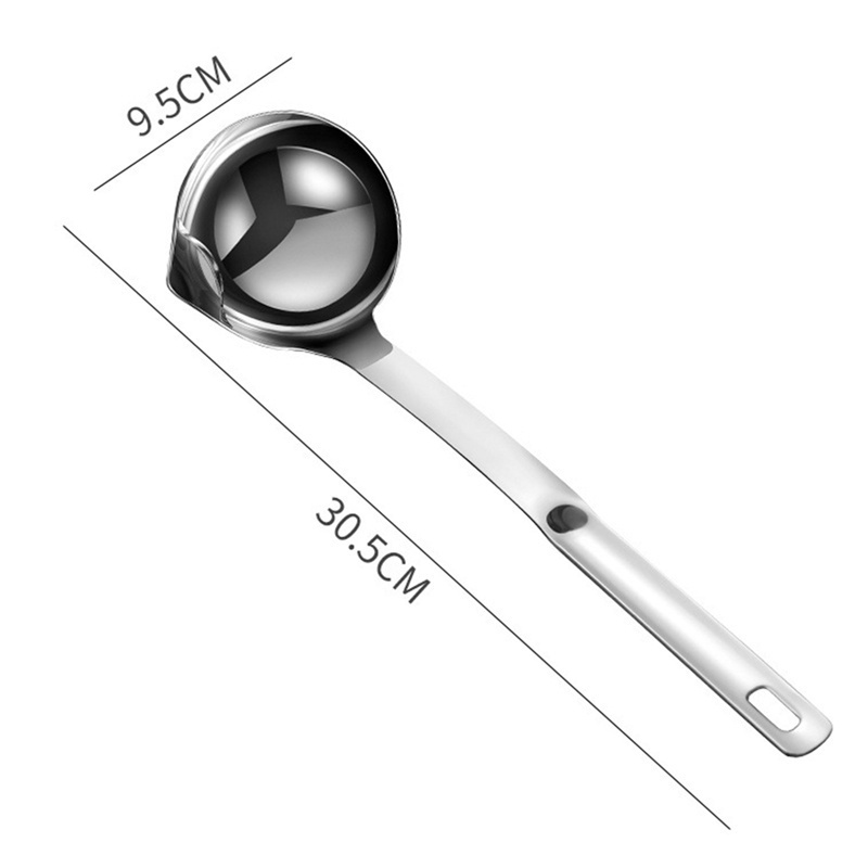 304 stainless steel Oil-Water Separation Spoon Grease-Proof Spoon Household Drink Soup Filter Oil Spoon Kitchen Skimmer Oil Soup