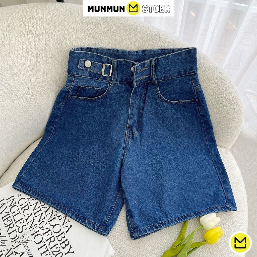 Quần sooc bò jean nữ cạp cao shorts jeans Quảng Châu phong cách Hàn Quốc sành TH-90